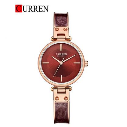 CURREN Original Brand Stainless Steel Band Wrist Watch For Women With Brand (Box & Bag)-9058