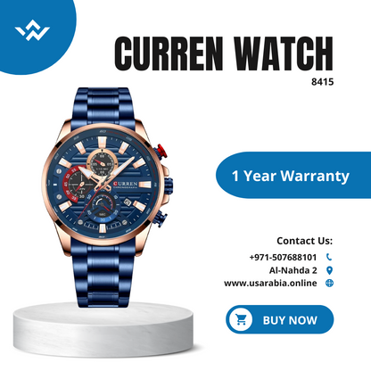CURREN Stainless Steel Watch For Men With Box