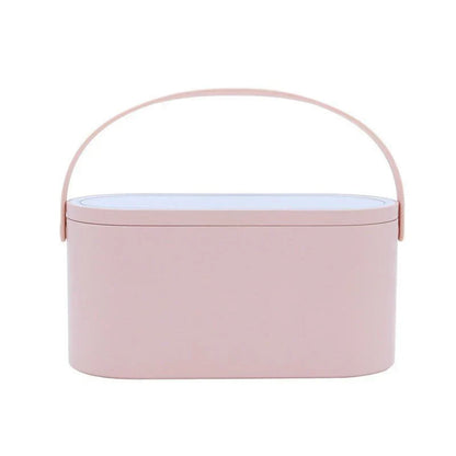 Portable LED Light Storage Box Beauty And Makeup Mirror